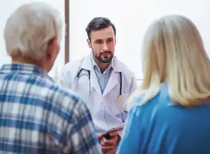 older adults and doctor